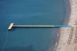 Buoys Prints: Aerial view to Mediterranean sea