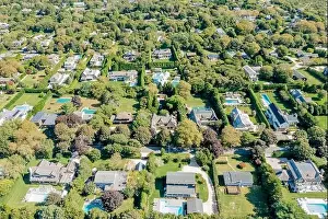 Lawns Prints: Aerial view of Miankoma lane and Meeting house lane and the homes on those streets in Amagansett