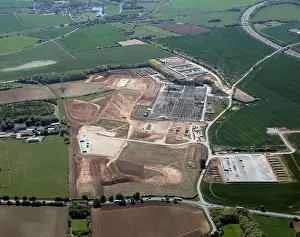 Substation Prints: Aerial view of Monk Fryston electrical substation