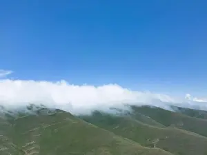 Aerial view mountain. Scenic aerial view mountain ridge