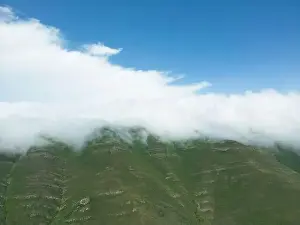 Aerial Fly Prints: Aerial view mountain. Scenic aerial view mountain ridge
