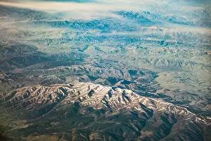 Aerial View Of Mountains Of Turkey Ordu Region From Window Of Plane
