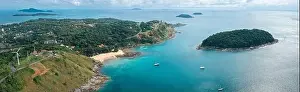 Harn Prints: Aerial view of Nai Harn beach in Phuket, Thailand