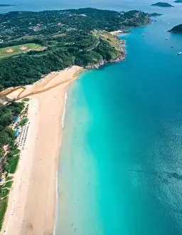Harn Prints: Aerial view of Nai Harn beach in Phuket, Thailand