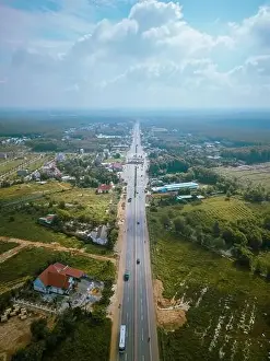 Dac Nong Prints: Aerial view of National Route 14 in Binh Phuoc province