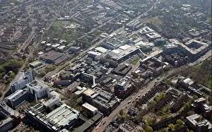 Nurses Prints: aerial view from the North looking South of Manchester Royal Infirmary