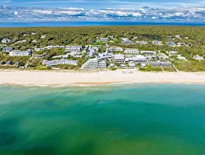 Long Island Prints: aerial view of of Gurney's Montauk Resort and seawater spa