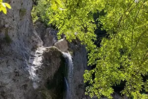 Turkey Country Prints: Aerial view of of Ilıca Waterfall in Küre Mountains National Park, Turkey