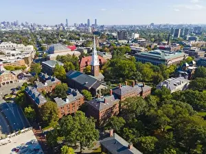Cambridge Prints: Aerial view of Old Harvard Yard including Memorial Hall
