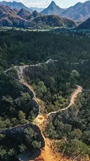 Mae Hong Son Prints: Aerial view of Pai Canyon in Pai, Mae Hong Son, Thailand
