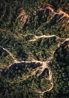 Mae Hong Son Prints: Aerial view of Pai Canyon in Pai, Mae Hong Son, Thailand