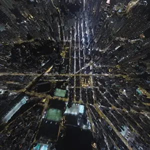 View Peak Prints: Aerial view panorama of Hong Kong and Kowloon City