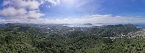 Aerial view Panorama mountains range in phuket Thailand