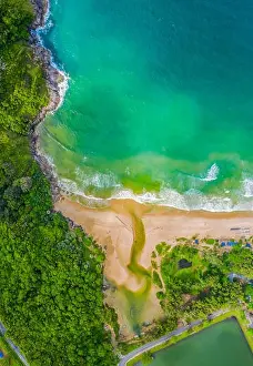 Sea Sport Prints: aerial view panorama Phromthep cape and wind tubine viewpoint