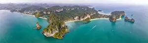Phra Prints: Aerial view of Phra nang Cave or princess Cave Beach in Krabi