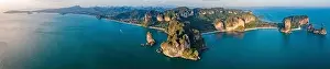 Phra Prints: Aerial view of Phra nang Cave or princess Cave Beach in Krabi