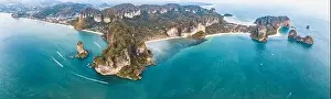 Phra Prints: Aerial view of Phra nang Cave or princess Cave Beach in Krabi