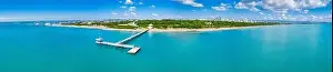 Resort Town Prints: Aerial view of the pier of Burgas in Bulgaria
