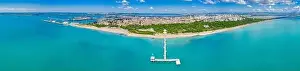 Resort Town Prints: Aerial view of the pier of Burgas in Bulgaria