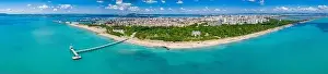 Resort Town Prints: Aerial view of the pier of Burgas in Bulgaria