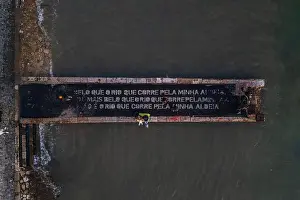 Historic Buildings Prints: Aerial view of a poem by Alberto Caeiro