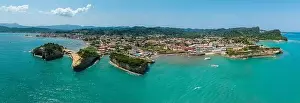 Sidari Prints: Aerial view of the promontory of Sidari in the northern part of the island of Corfu