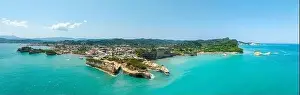 Sidari Prints: Aerial view of the promontory of Sidari in the northern part of the island of Corfu