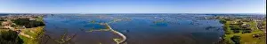 Ribeira Prints: Aerial View of Ribeira das Teixugueiras near the Aveiro Lagoon at Pardilho