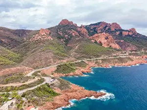 Azur Prints: Aerial view of Rocher Saint-Barthélémy at French Riviera