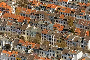 Residential Area Prints: Aerial view, rows of houses in the Findorff quarter, Bremen, Bremen, Germany