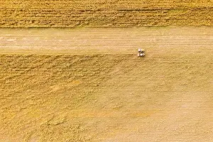 Harvester Prints: Aerial View Of Rural Landscape