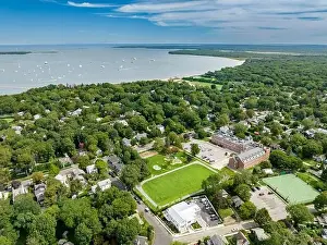 Sag Harbor Prints: aerial view of sag harbor elementary school and surrounding area