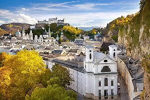 Images Dated 14th October 2014: Aerial view of Salzburg Old Town, Austria