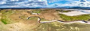 Portnoo Prints: Aerial view of the Sandfield area between Ardara and Portnoo in Donegal - Ireland