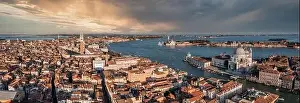 Marco Prints: Aerial view of Santa Maria della Salute church in Venice