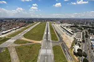 Aerial view of Sao Paulo Airport / Congonhas and Washington Luis Avenue