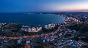 Aerial view to the sea resort Sunny Beach, Bulgaria