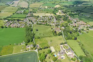Ariel Prints: An aerial view of Seisdon and surrounding Staffordshire countryside