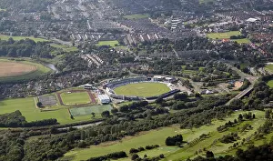 Ariel Prints: aerial view showing the setting of Emirates Durham International Cricket Ground
