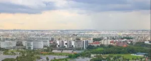 Aerial view of the Singapore, Panorama of Singapore downtown, High angle view of residential area of Singapore