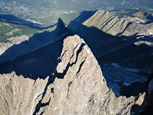 Haute Savoie Prints: AERIAL VIEW. Southeastern face of Les Drus (3754-meter-high)