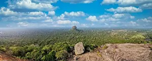 Lanka Prints: Aerial View of Sri Lanka's Famous Sigiriya Rock and Pidurangala