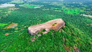 Lanka Prints: Aerial View of Sri Lanka's Famous Sigiriya Rock and Pidurangala