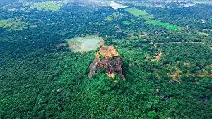 Lanka Prints: Aerial View of Sri Lanka's Famous Sigiriya Rock and Pidurangala