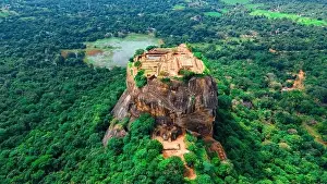 Aerial View of Sri Lanka's Famous Sigiriya Rock and Pidurangala