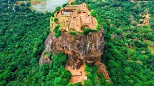 Aerial View of Sri Lanka's Famous Sigiriya Rock and Pidurangala