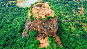Lanka Prints: Aerial View of Sri Lanka's Famous Sigiriya Rock and Pidurangala