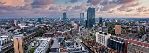 Hall High Prints: Aerial view of the St Ann's Church in Manchester, UK