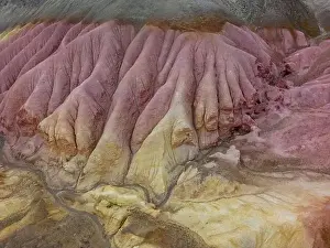 Loose Prints: Aerial view of the stunning landscape of Tierra de Colores in Parque Patagonia in Argentina