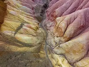 Loose Prints: Aerial view of the stunning landscape of Tierra de Colores in Parque Patagonia in Argentina